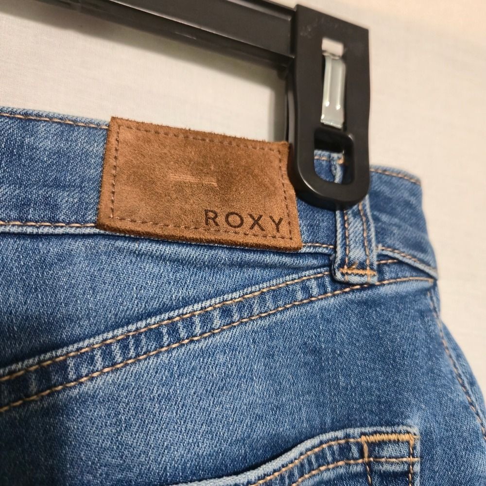 Roxy Blue Jean Shorts High-Waisted Classic - Picture 5 of 8